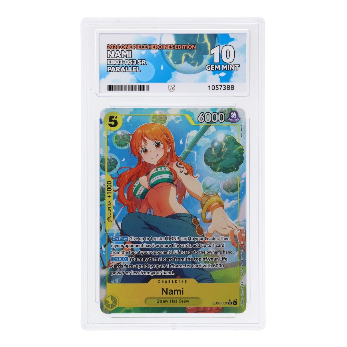 One Piece - Heroines Edition - Nami - EB03-053 (ACE 10 Art Label Graded Slab) - JET Cards