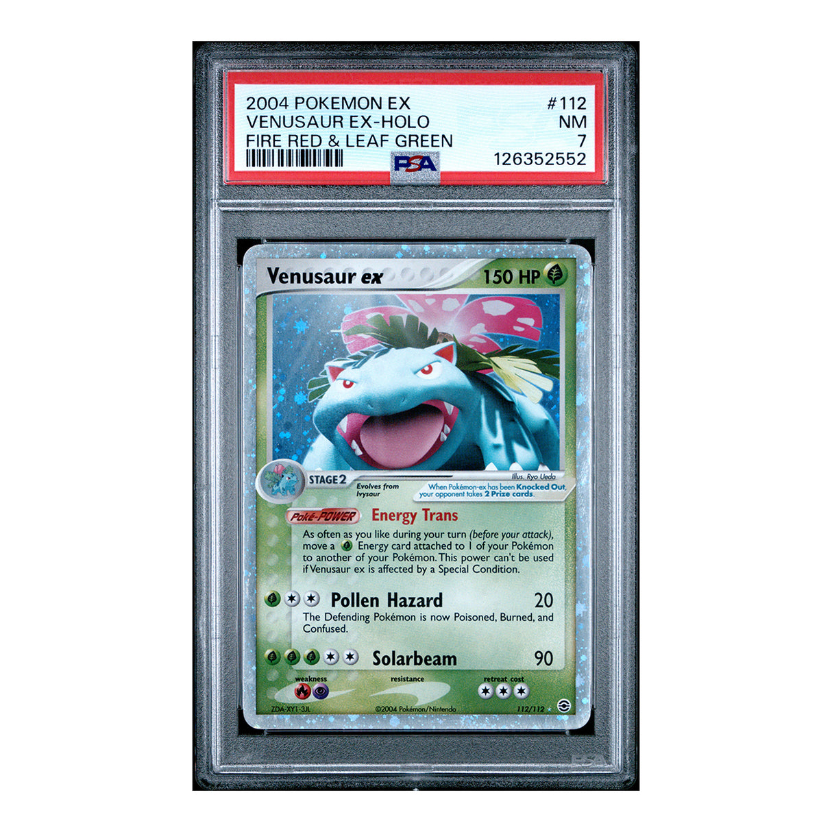 Pokemon - EX - Fire Red & Leaf Green - Venusaur ex - 112/112 (PSA 7 Graded Slab) - JET Cards