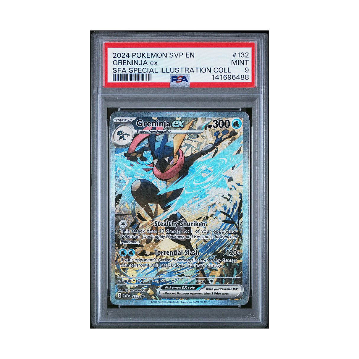 Pokemon - Black Star Promo - Greninja ex - SVP132 (PSA 9 Graded Slab) - JET Cards