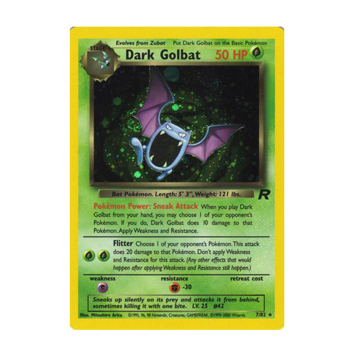 Dark Golbat 7/82 - Base Set - Team Rocket - Rare Holo