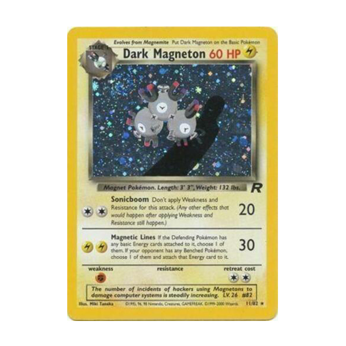 Dark Magneton 11/82 - Base Set - Team Rocket - Holo Rare