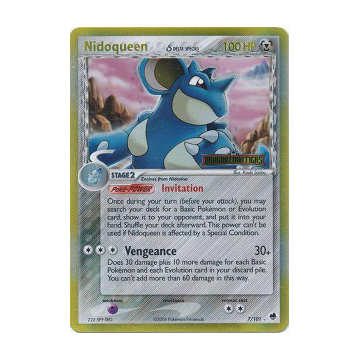 Nidoqueen 7/101 - EX Dragon Frontiers - Reverse Holo Stamped