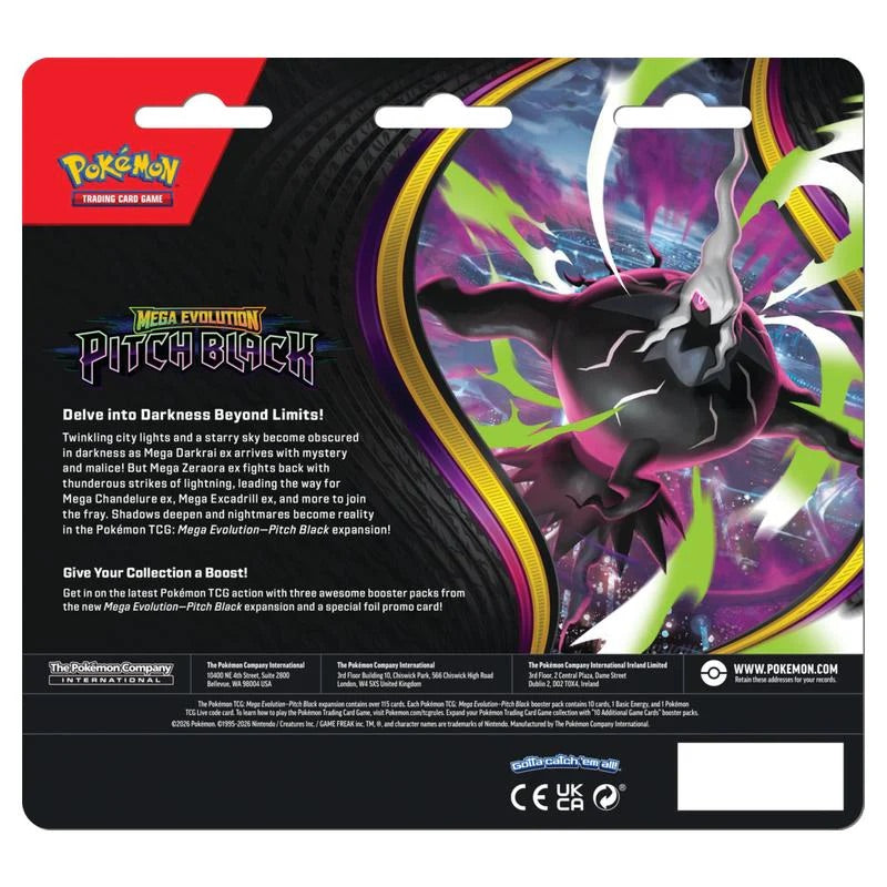 Pokemon - Mega Evolution - Pitch Black - 3-Pack Blister - Binacle
