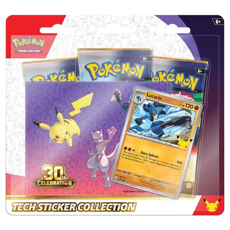 Pokemon - 30th Celebration - Tech Sticker Collection - Lucario