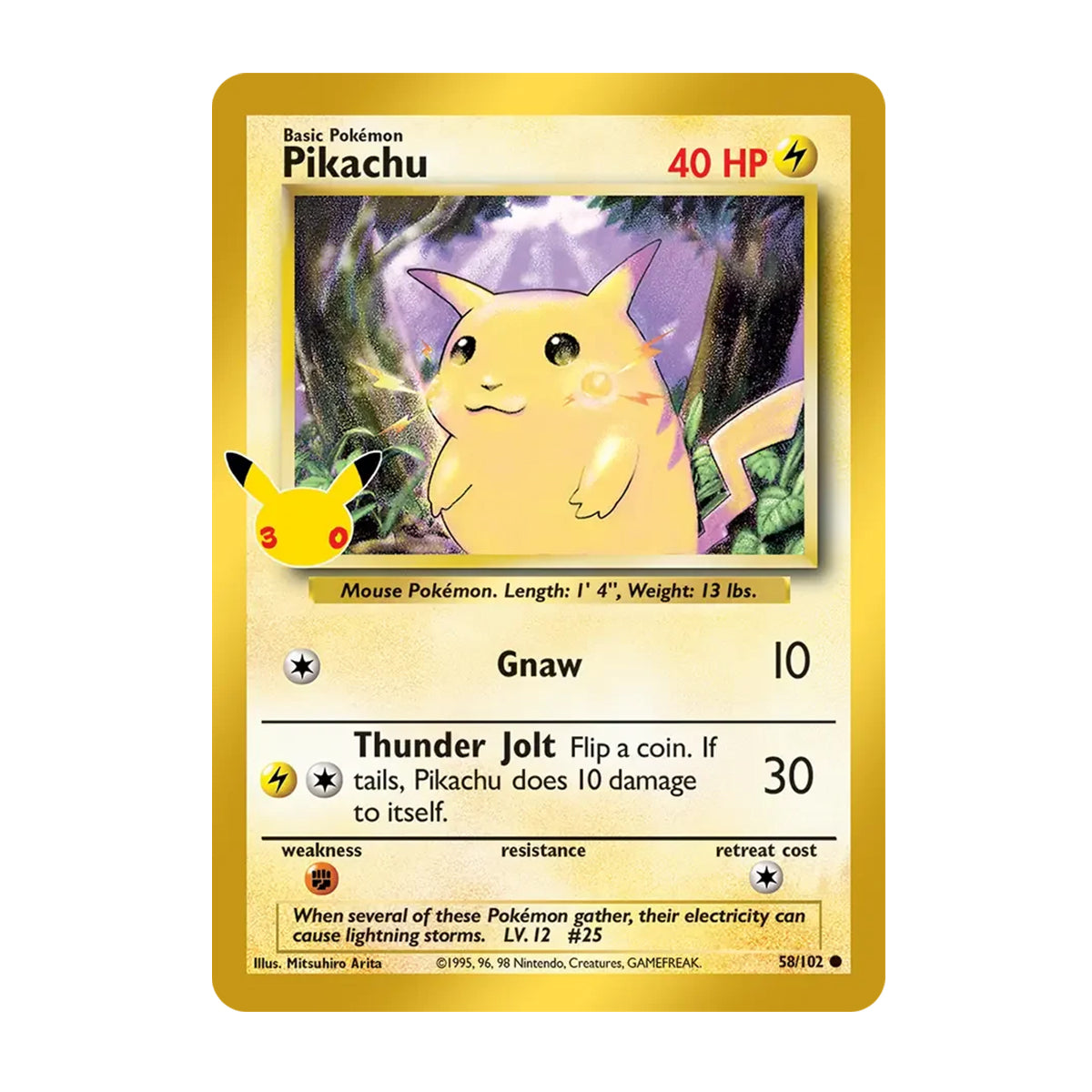 Pikachu 58/102 - Mega Evolution - 30th Celebration - Classic Collection