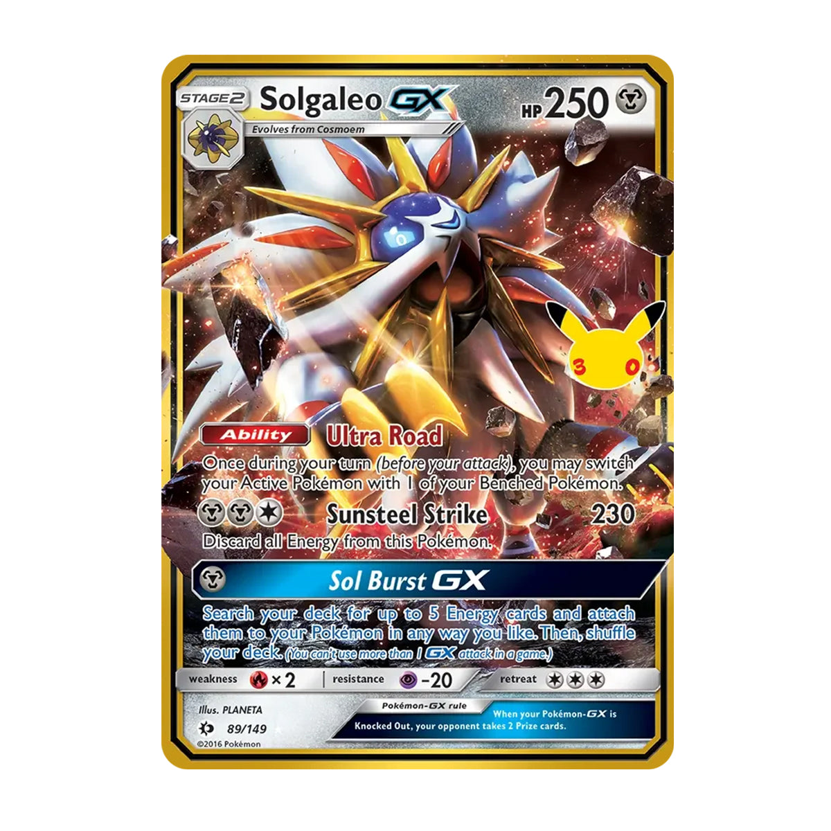 Solgaleo GX 89/149 - Mega Evolution - 30th Celebration - Classic Collection