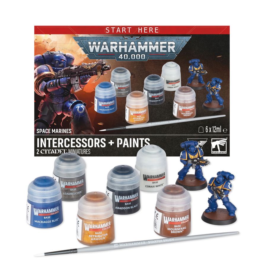Warhammer 40,000 - Space Marines - Intercessors + Paints