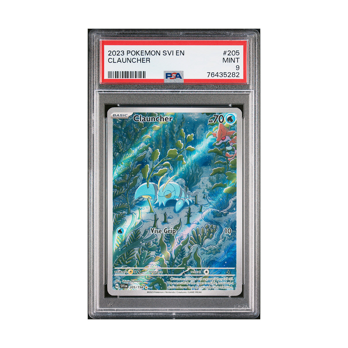 Pokemon - Scarlet & Violet - Base Set - Clauncher - 205/198 (PSA 9 Graded Slab) - JET Cards