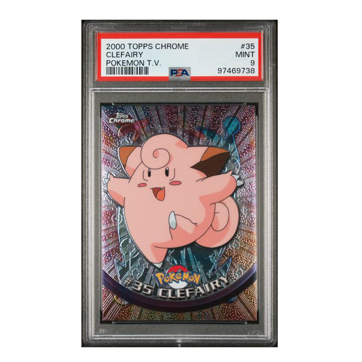 Topps Chrome - Pokemon T.V - Clefairy - 35 (PSA 9 Graded Slab)
