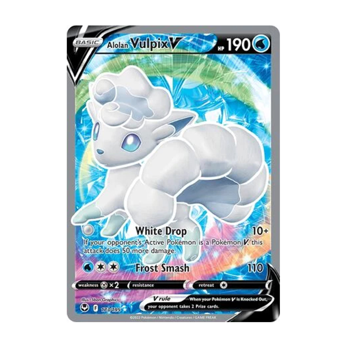 Alolan Vulpix V 173/195 - Sword & Shield - Silver Tempest - Ultra Rare