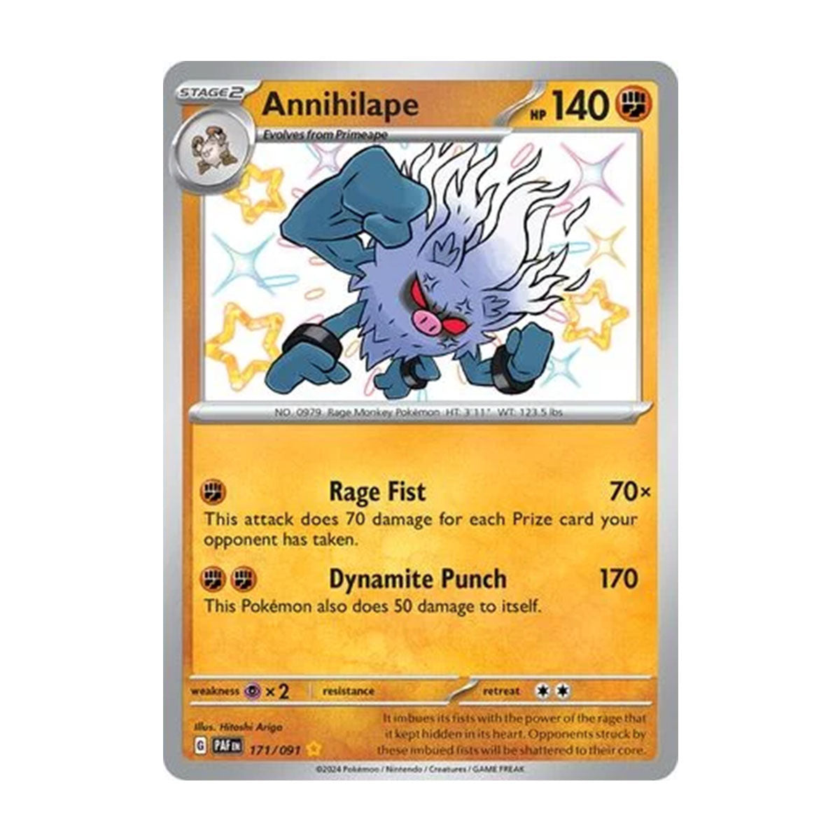 Annihilape 171/091 - Scarlet & Violet - Paldean Fates - Shiny Rare