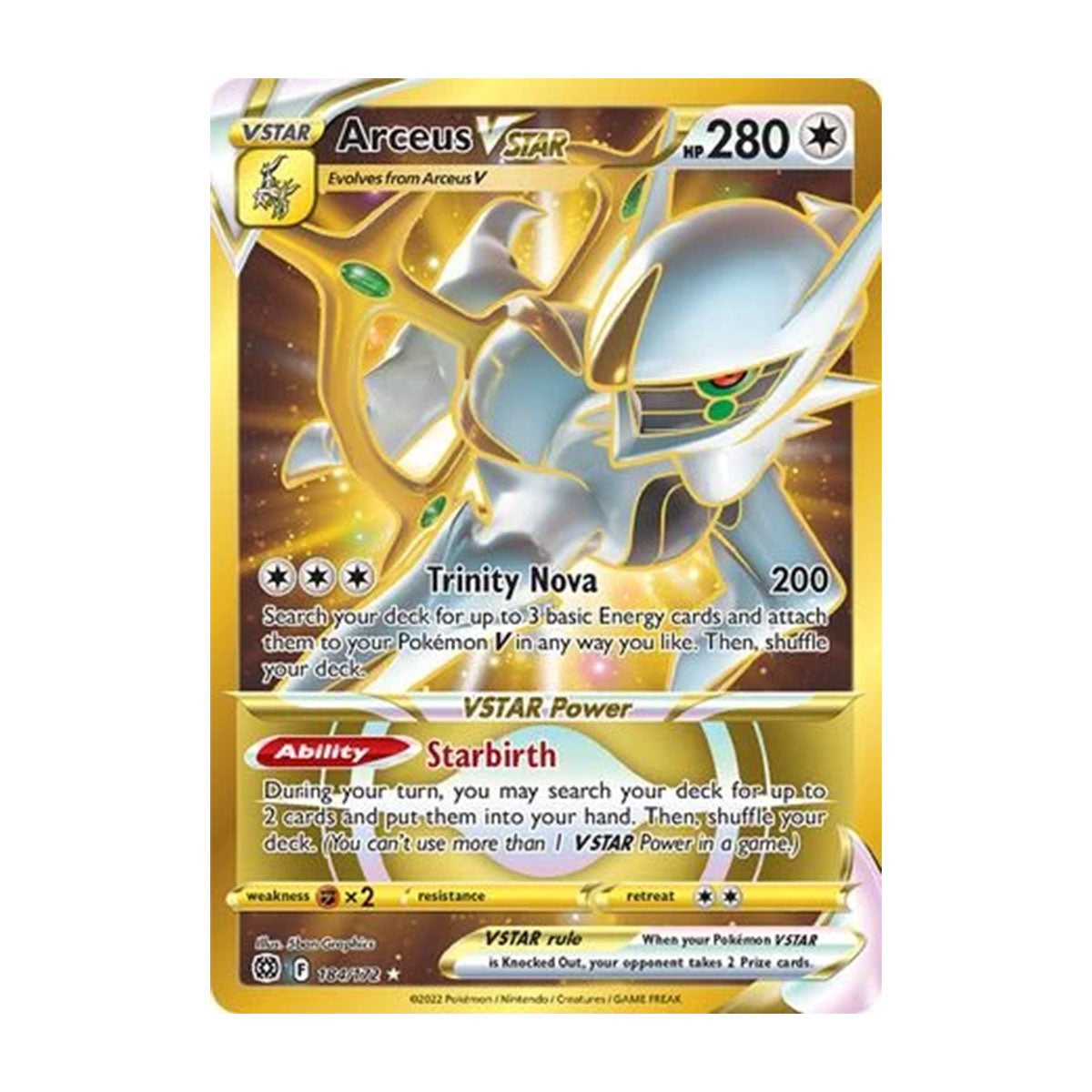 Arceus VSTAR 184/172 - Sword & Shield - Brilliant Stars - Rare Secret