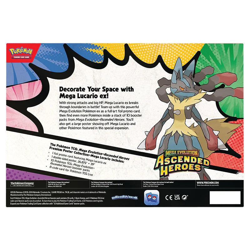 Pokemon - Mega Evolution - Ascended Heroes - Premium Poster Collection - Mega Lucario