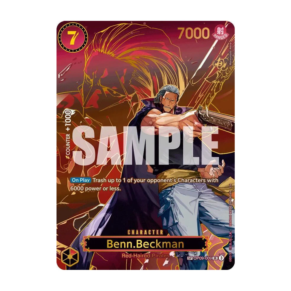Benn Beckman OP09-009 - OP13 Carrying on His Will - Super Rare - Super Parallel