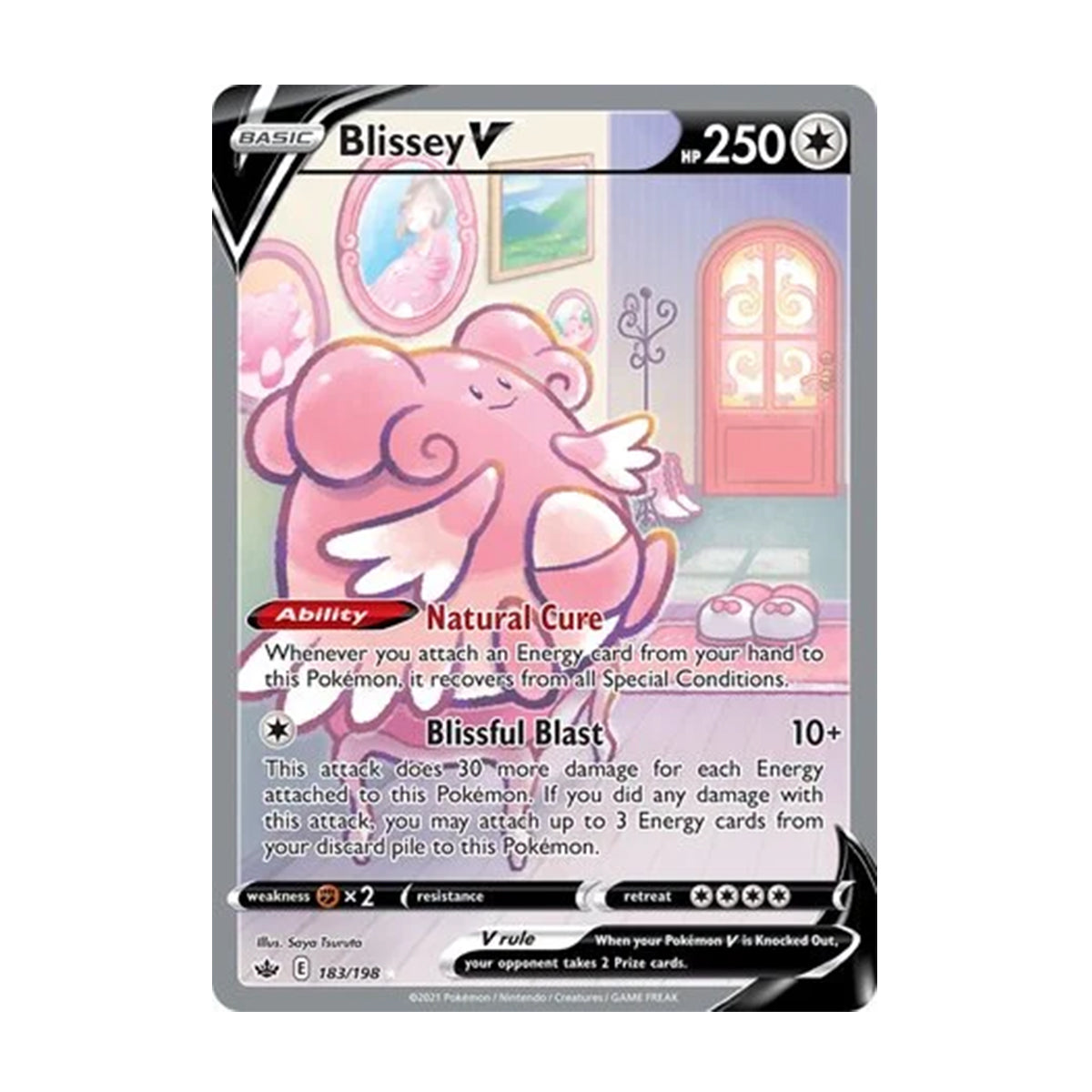 Blissey V 183/198 - Sword & Shield - Chilling Reign - Rare Ultra