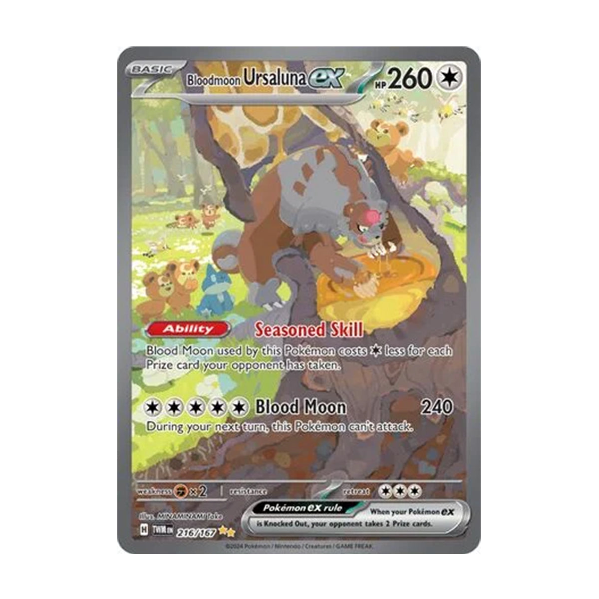 Bloodmoon Ursaluna ex 216/167 - Scarlet & Violet - Twilight Masquerade - Special Illustration Rare