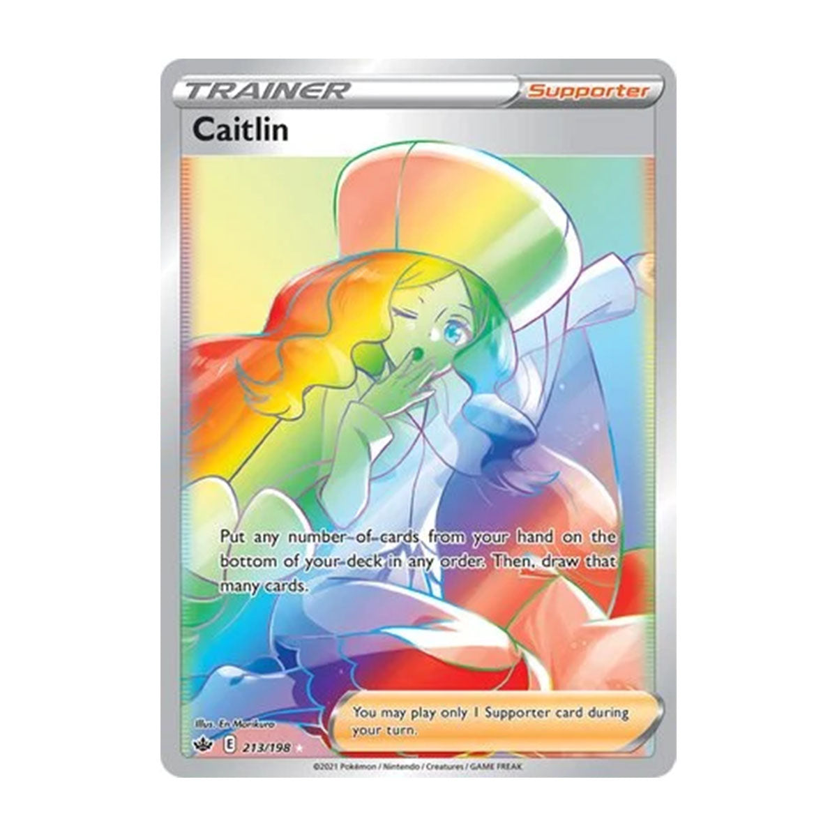 Caitlin 213/198 - Sword & Shield - Chilling Reign - Rare Rainbow