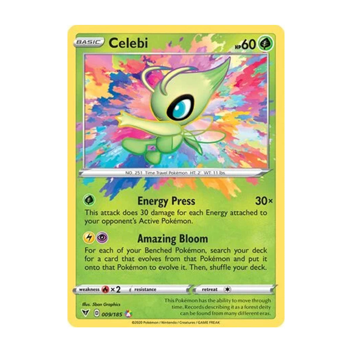 Celebi 009/185 - Sword & Shield - Vivid Voltage - Amazing Rare