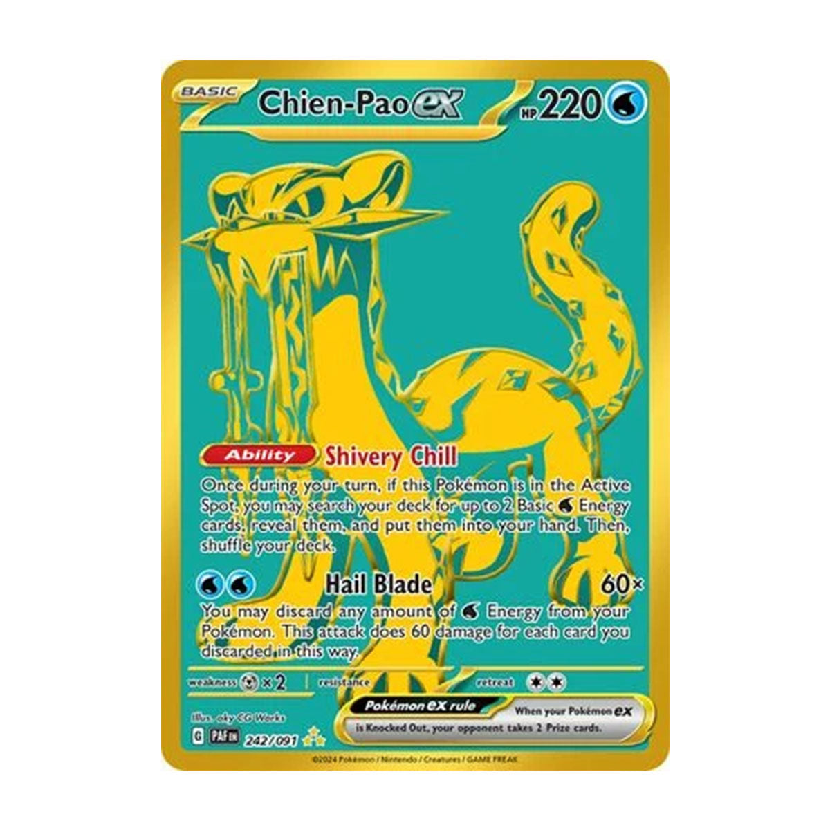 Chien-Pao EX 242/091 - Scarlet & Violet - Paldean Fates - Hyper Rare