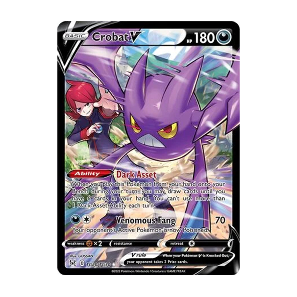 Crobat V TG20/TG30 - Sword & Shield - Lost Origin - Holo Rare V