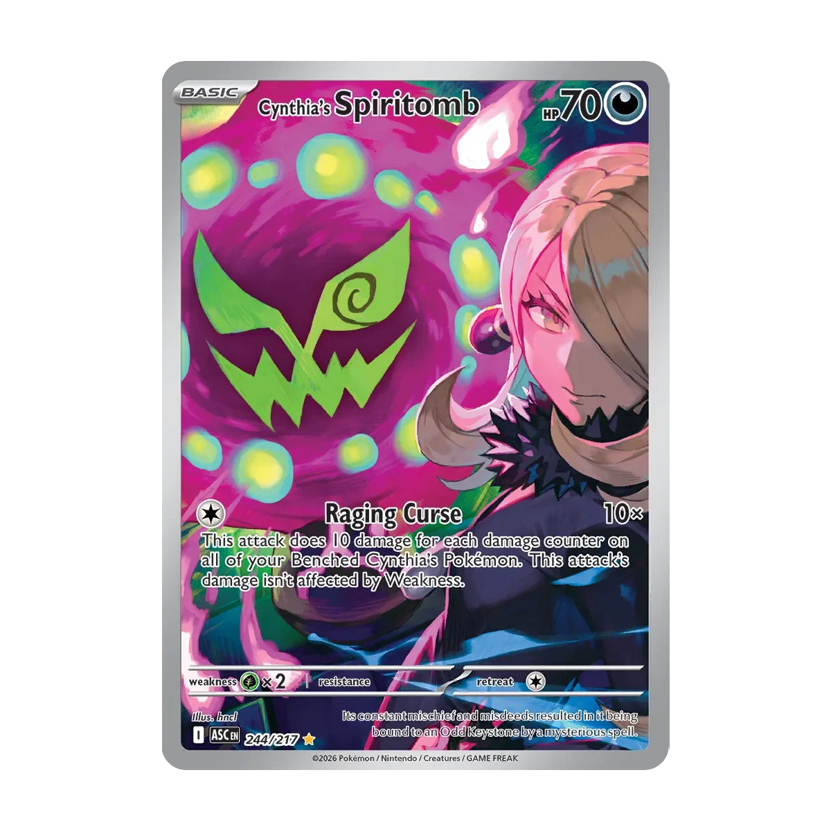 Cynthia's Spiritomb 244/217 - Mega Evolution - Ascended Heroes - Illustration Rare
