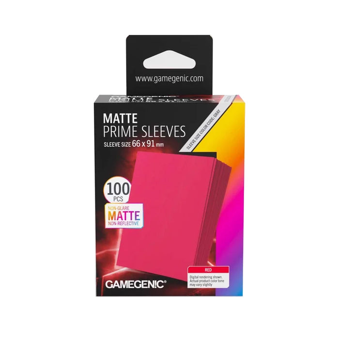 Gamegenic - Matte Prime Sleeves 100 Red - V2