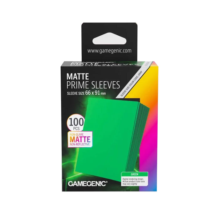 Gamegenic - Matte Prime Sleeves 100 Green - V2