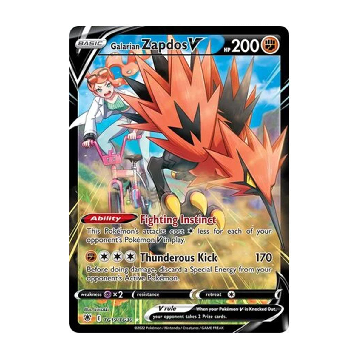 Galarian Zapdos V TG19/TG30 - Sword & Shield - Astral Radiance - Holo Rare V