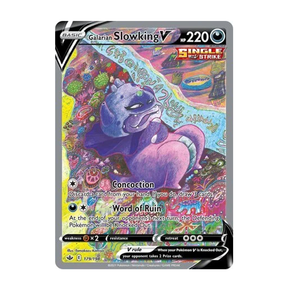 Galarian Slowking V 179/198 - Sword & Shield - Chilling Reign - Rare Ultra