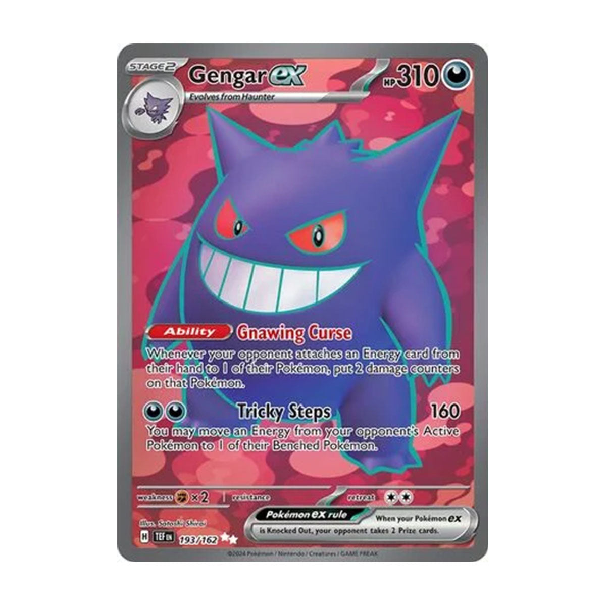 Gengar EX 193/162 - Scarlet & Violet - Temporal Forces - Ultra Rare