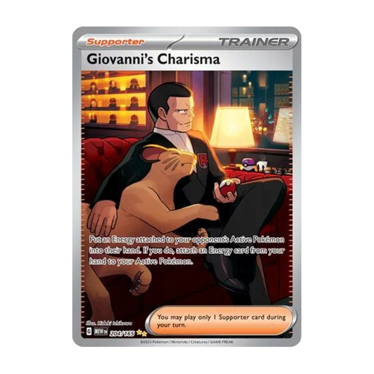 Giovanni's Charisma 204/165 - Scarlet & Violet - 151 - Special Illustration Rare