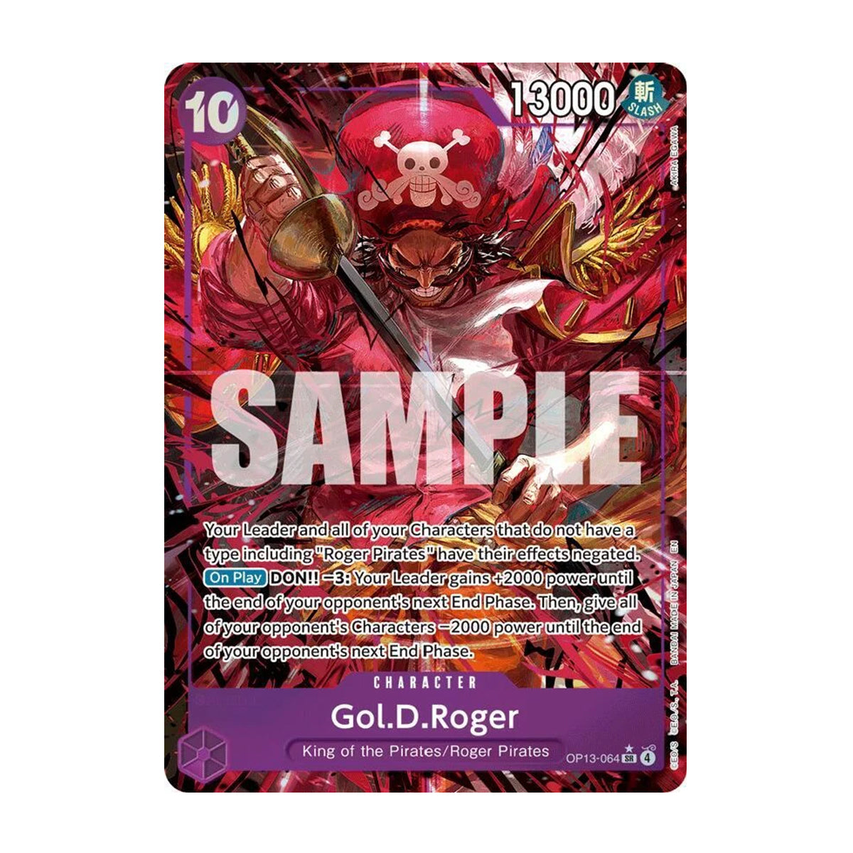 Gol D. Roger OP13-064 - OP13 Carrying on His Will - Super Rare - Alternate Art