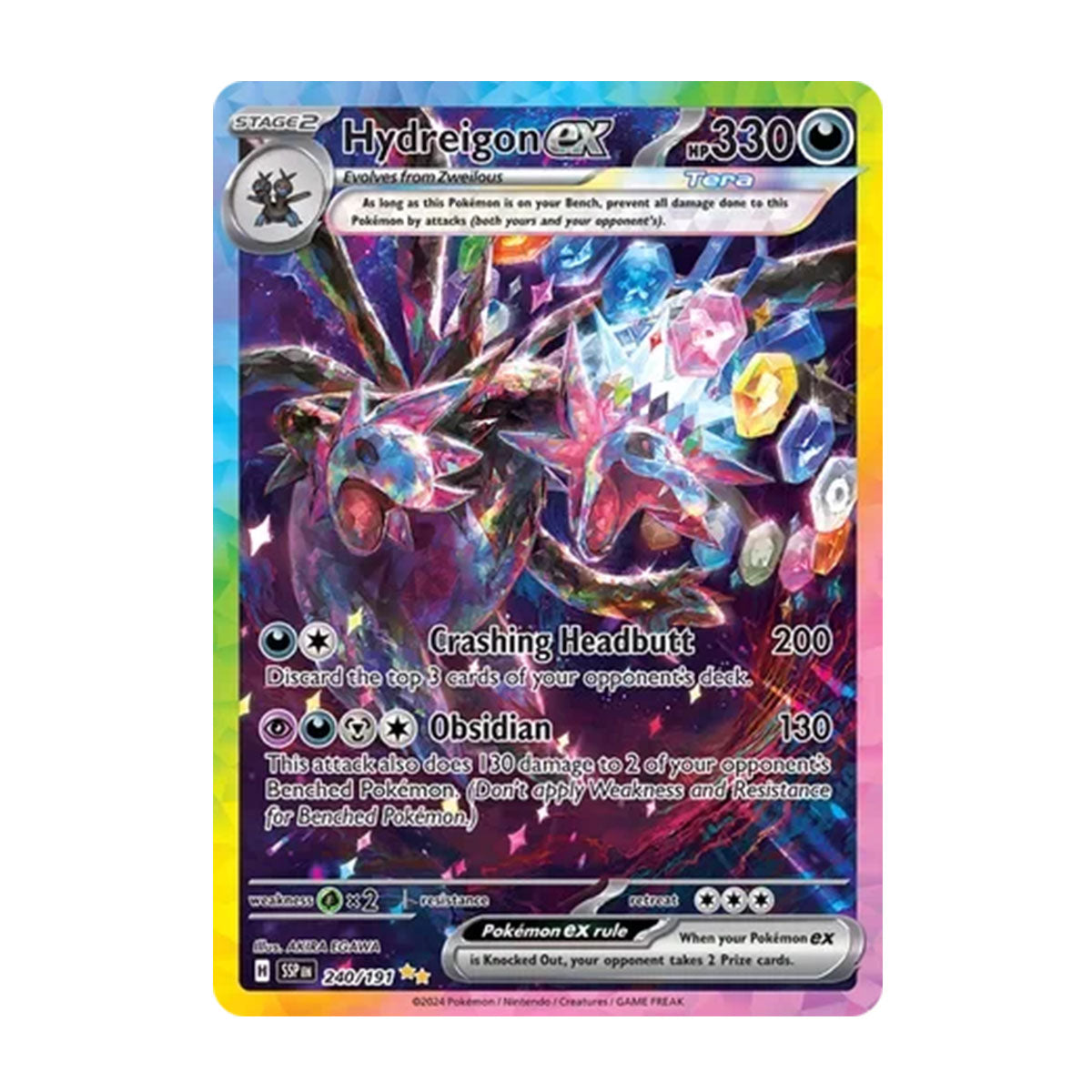 Hydreigon EX 240/191 - Scarlet & Violet - Surging Sparks - Special Illustration Rare