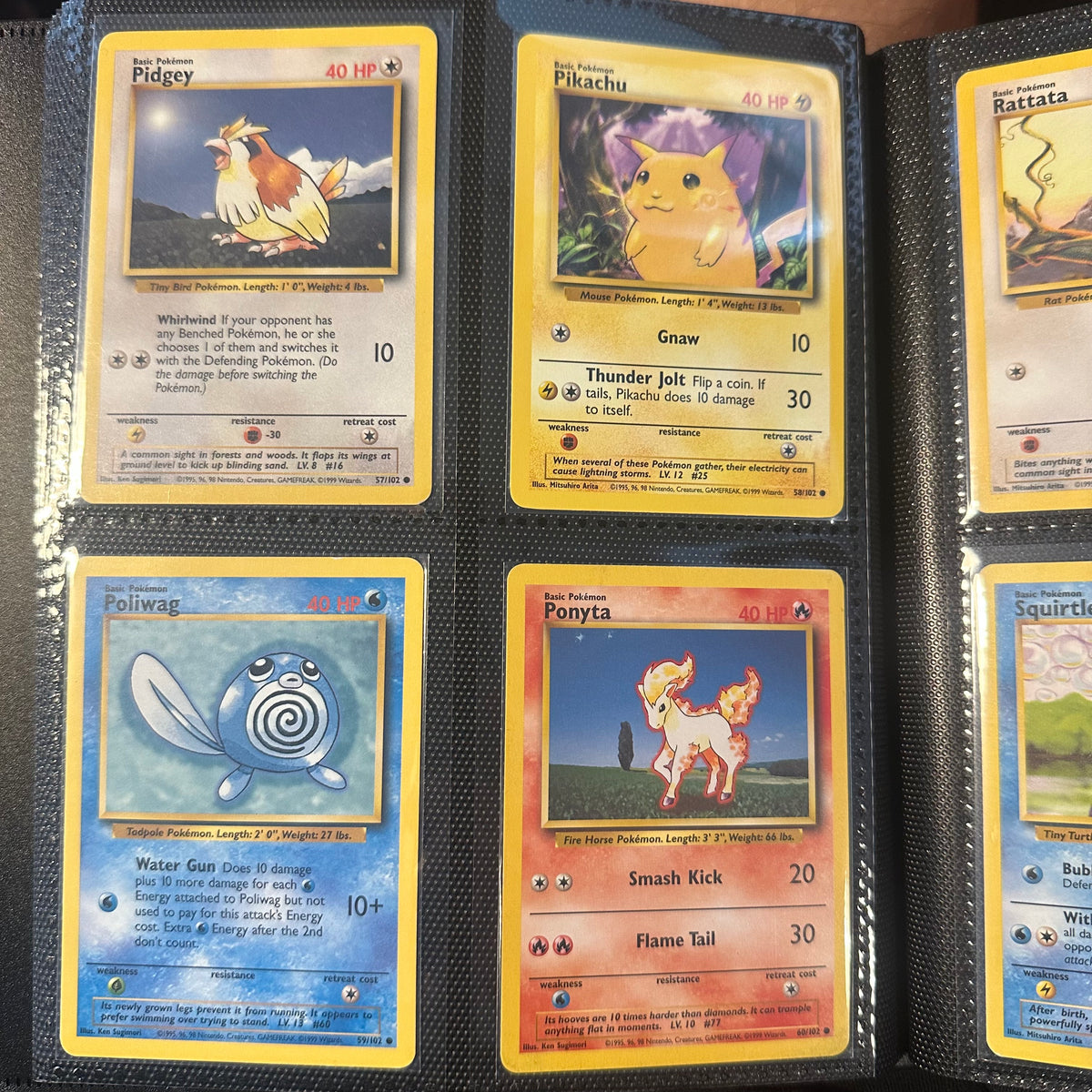 Pokemon - Complete 1999 Base Set 102/102 - Lightly Played to Moderately Played Condition