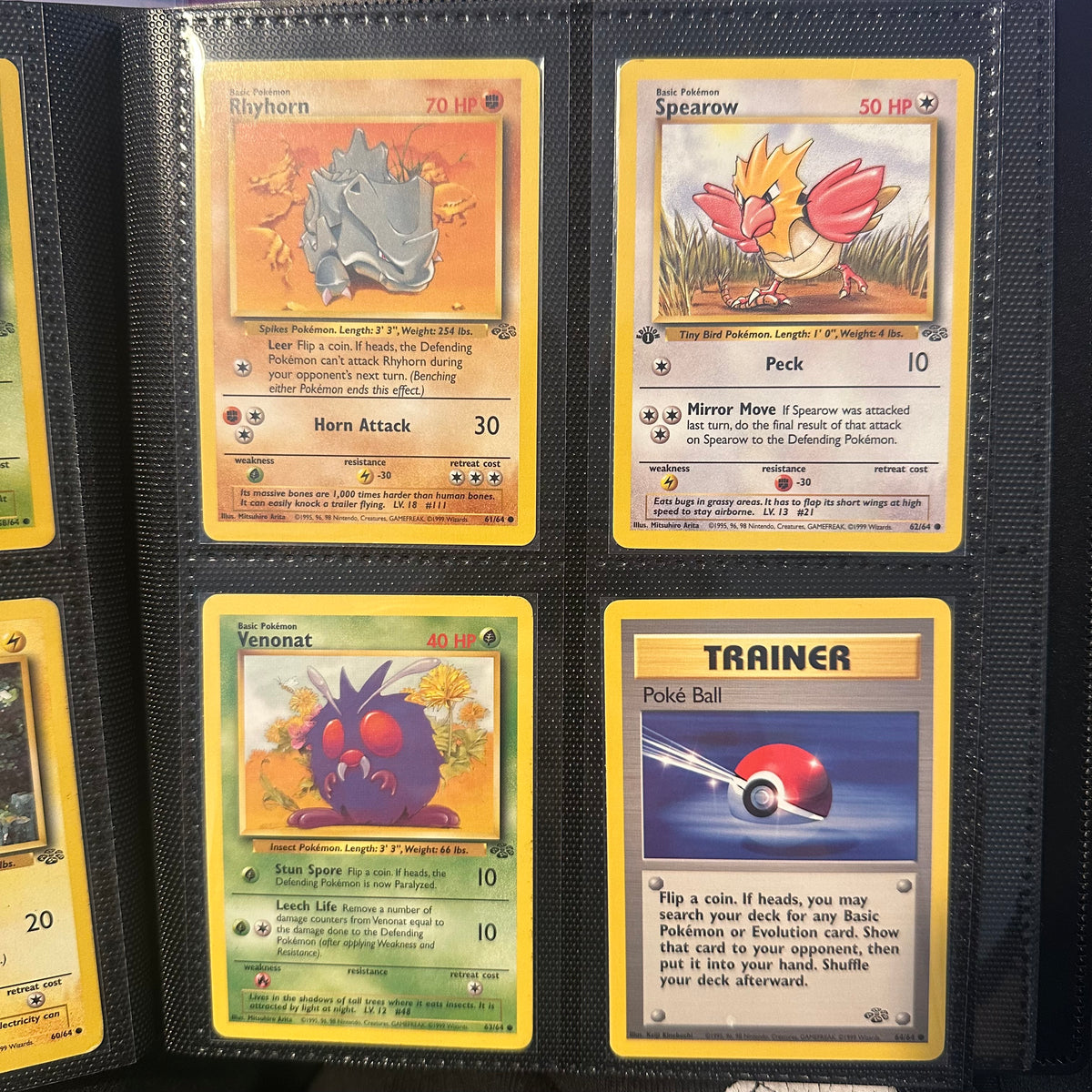Pokemon - Complete 1999 Jungle Set - Lightly Played to Moderately Played