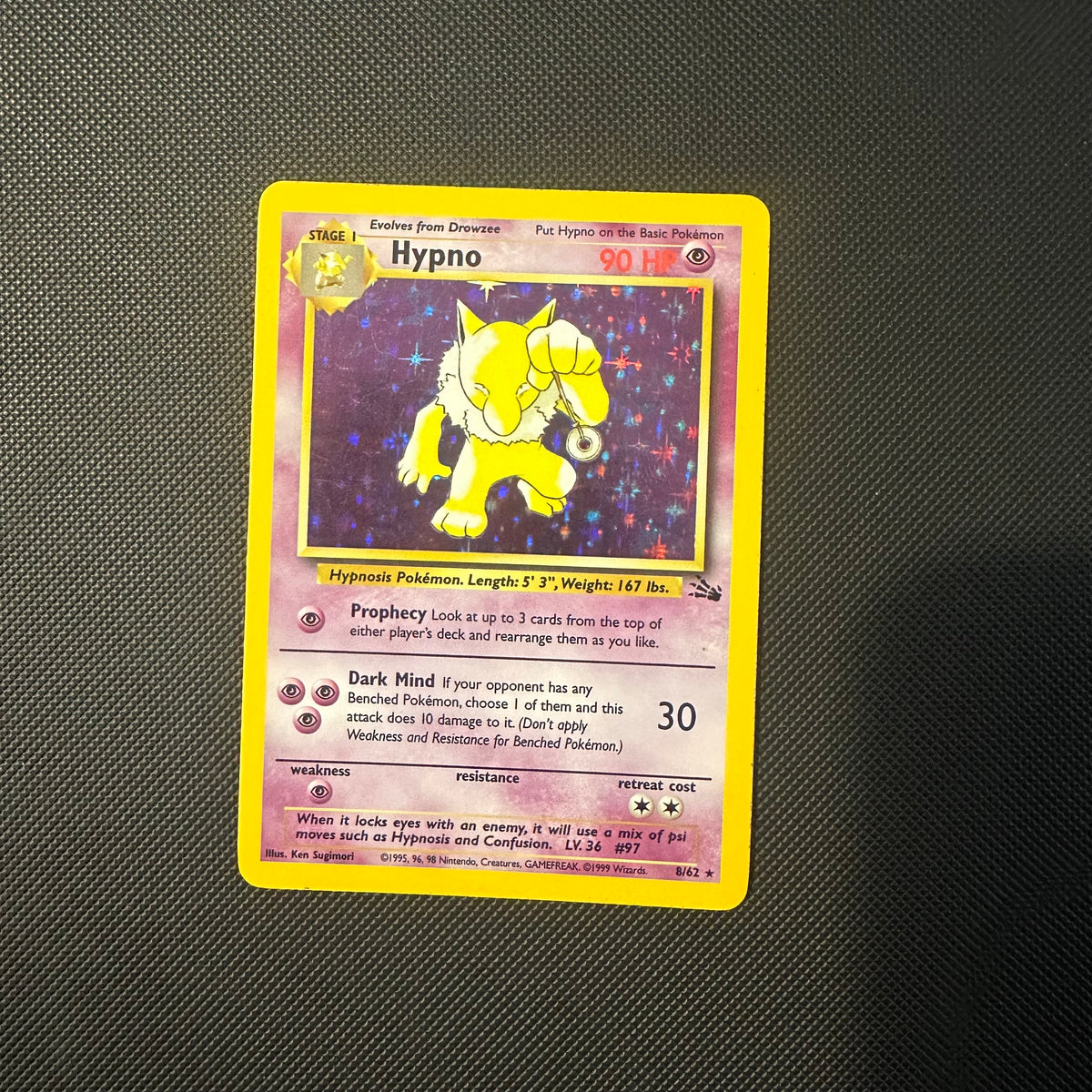Pokemon - Complete 1999 Fossil Set 62/62 - Lightly Played to Moderately Played Condition