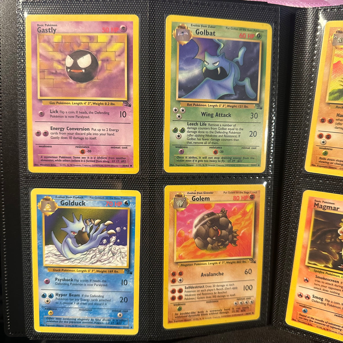 Pokemon - Complete 1999 Fossil Set 62/62 - Lightly Played to Moderately Played Condition