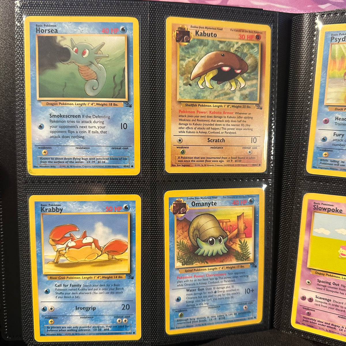Pokemon - Complete 1999 Fossil Set 62/62 - Lightly Played to Moderately Played Condition
