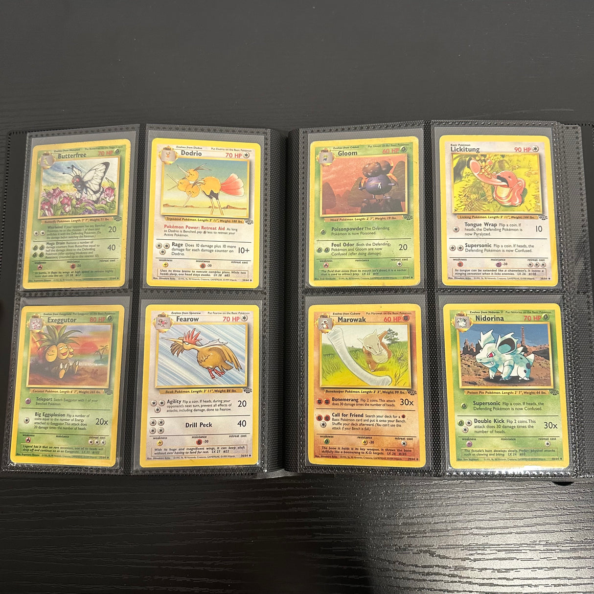 Pokemon - Complete 1999 Jungle Set - Lightly Played to Moderately Played - JET Cards