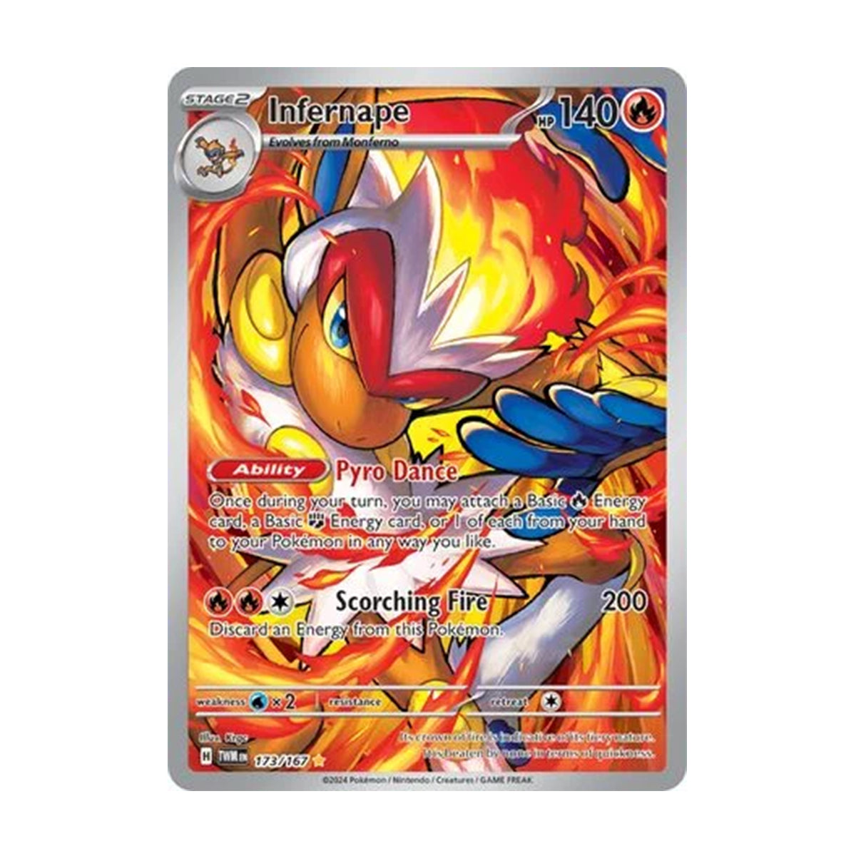 Infernape 173/167 - Scarlet & Violet - Twilight Masquerade - Illustration Rare