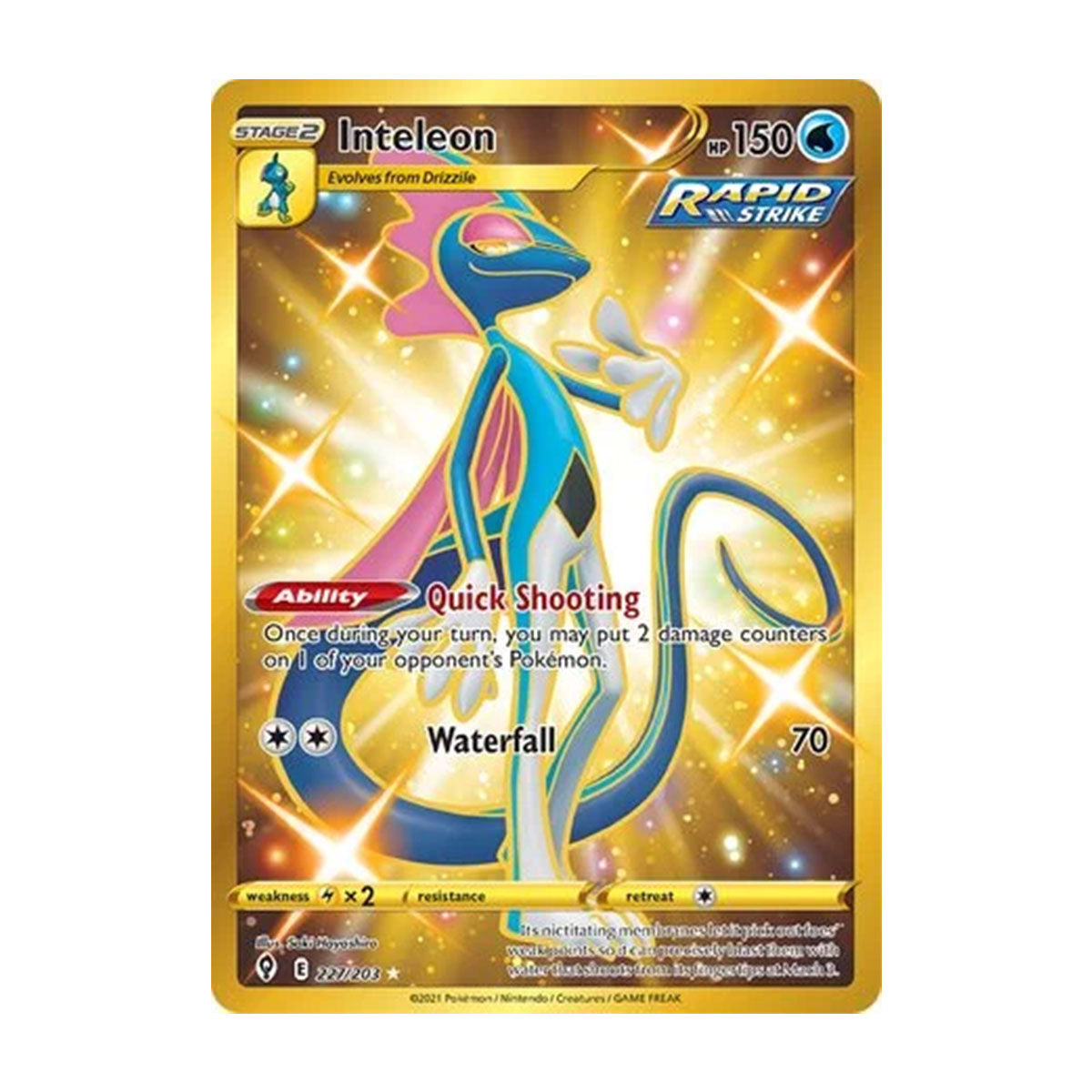 Inteleon 227/203 - Sword & Shield - Evolving Skies - Rare Secret