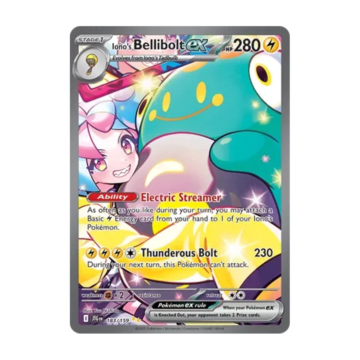 Iono's Bellibolt EX 183/159 - Scarlet & Violet - Journey Together - Special Illustration Rare