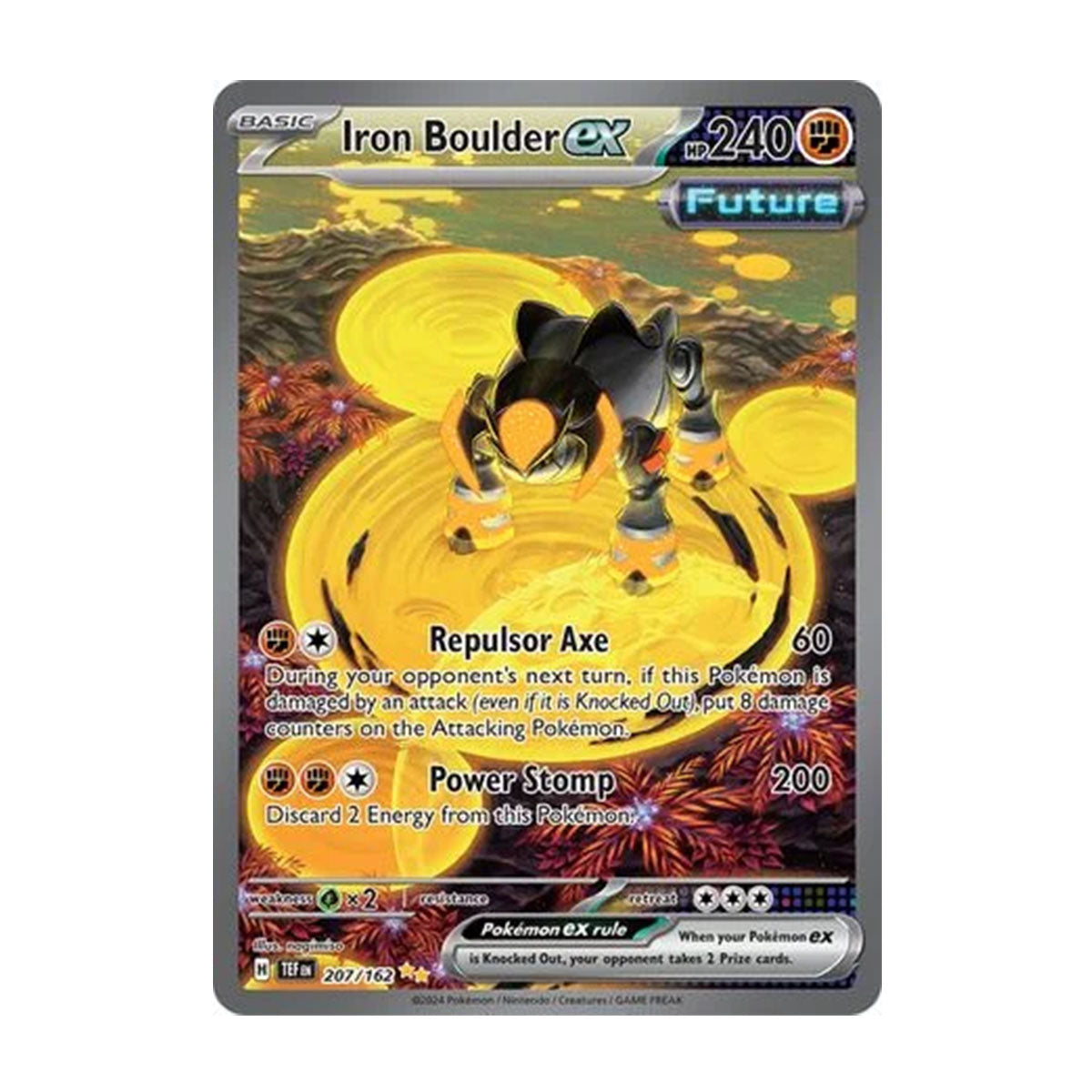 Iron Boulder EX 207/162 - Scarlet & Violet - Temporal Forces - Special Illustration Rare