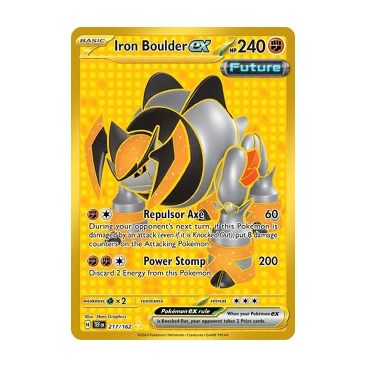 Iron Boulder EX 217/162 - Scarlet & Violet - Temporal Forces - Hyper Rare