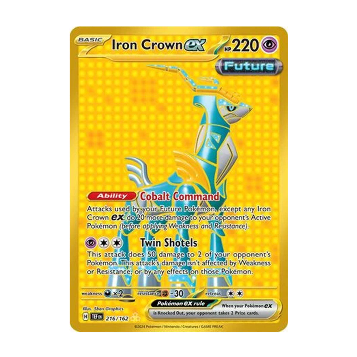 Iron Crown EX 216/162 - Scarlet & Violet - Temporal Forces - Hyper Rare