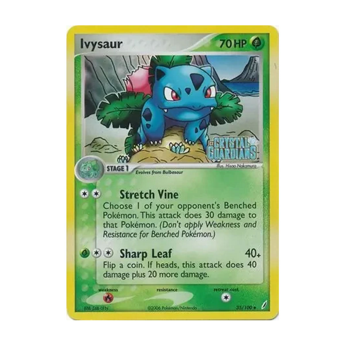 Ivysaur 35/100 - EX - EX Crystal Guardians - Uncommon (Stamped)