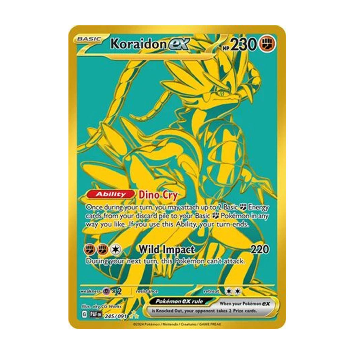 Koraidon EX 245/091 - Scarlet & Violet - Paldean Fates - Hyper Rare