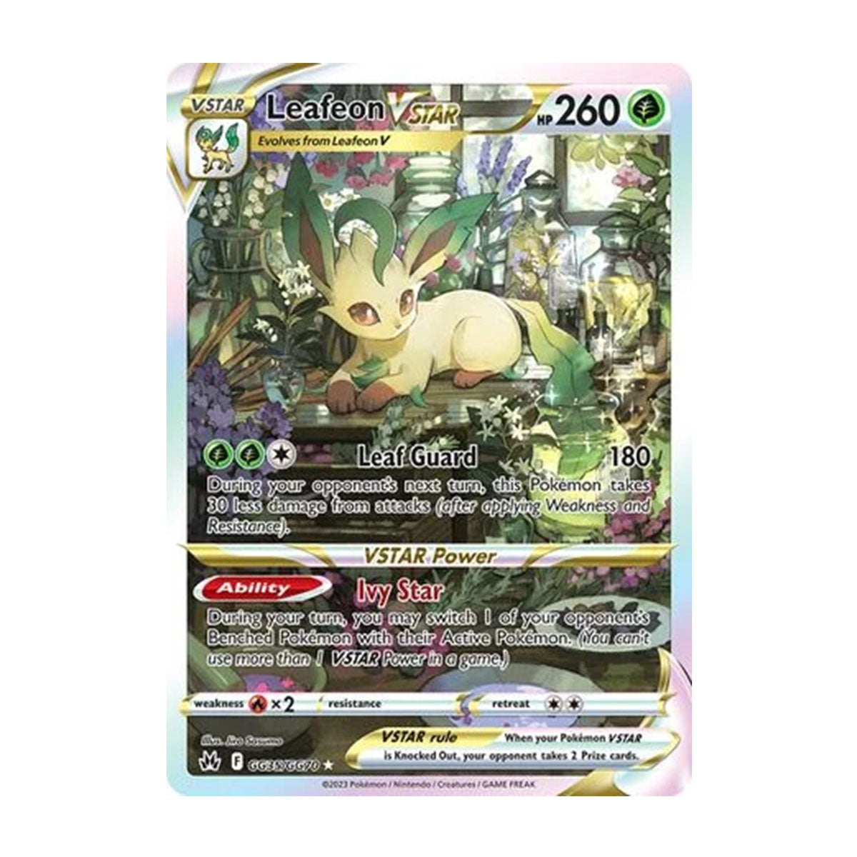 Leafeon VSTAR GG35/GG70 - Sword & Shield - Crown Zenith - Holo Rare VSTAR
