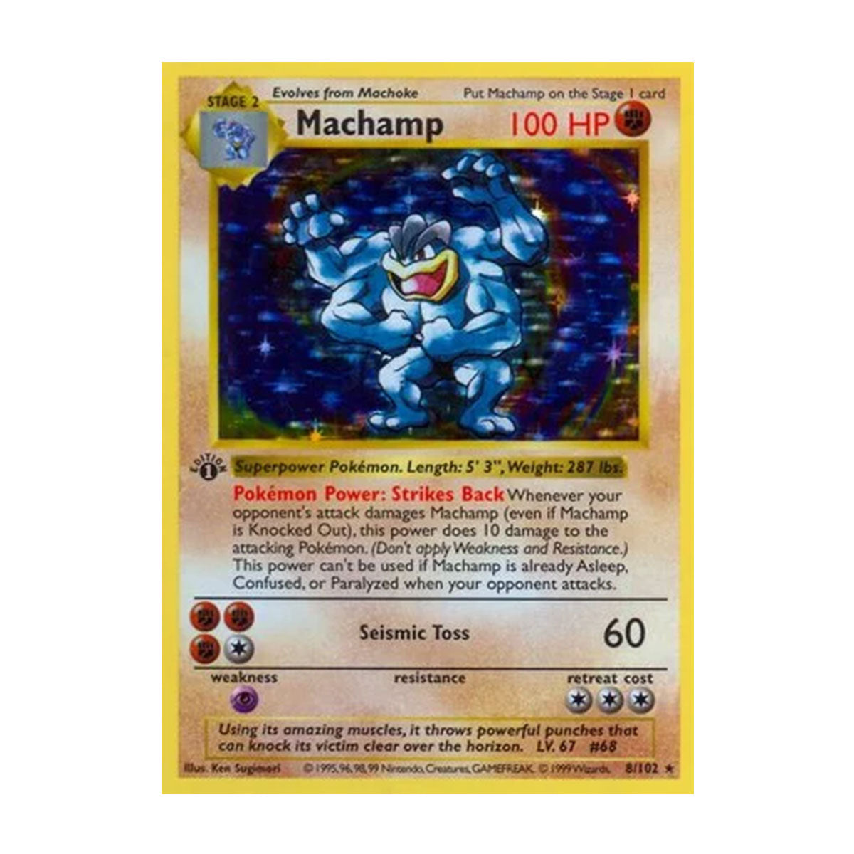 Machamp 8/102 - Base Set - 1st Edition - Rare Holo (Sealed)