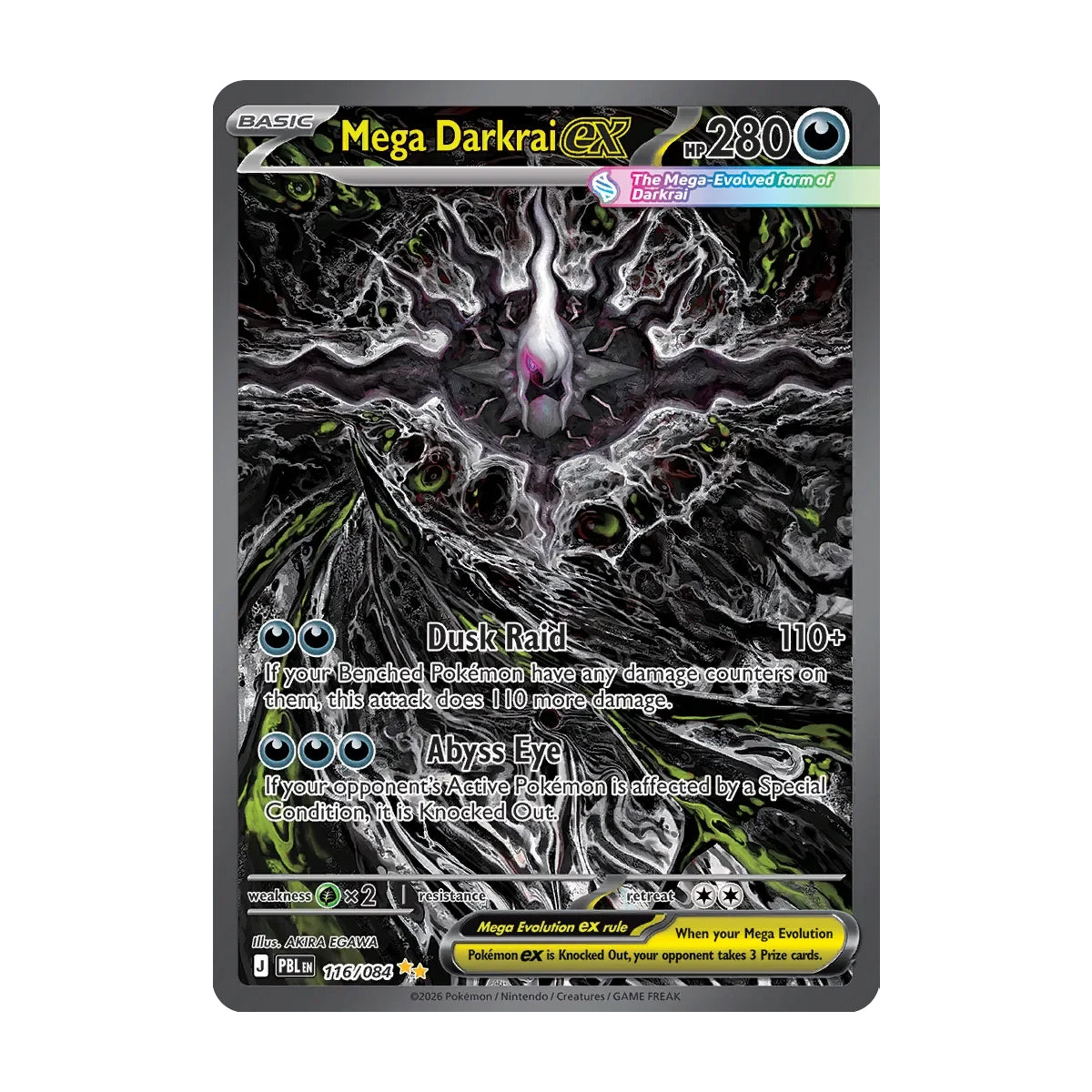 Mega Darkrai ex 116/084 - Mega Evolution - Pitch Black - Special Illustration Rare